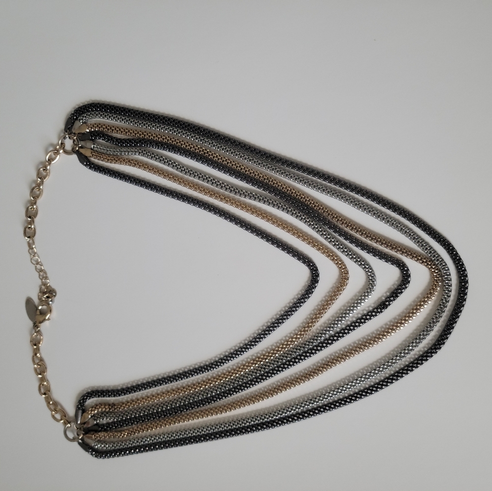 3 Toned Layered Necklace